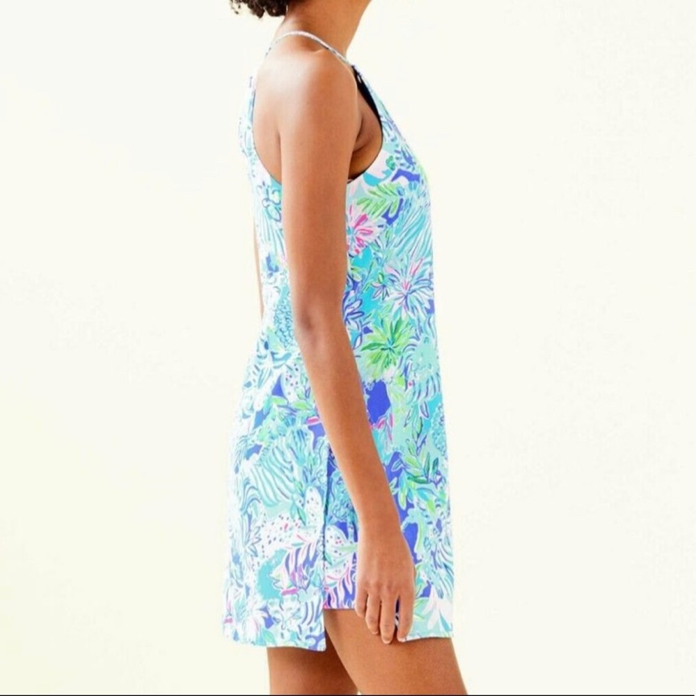 NWT LILLY PULITZER PEARL ROMPER COASTAL BLUE LION - Picture 4 of 12